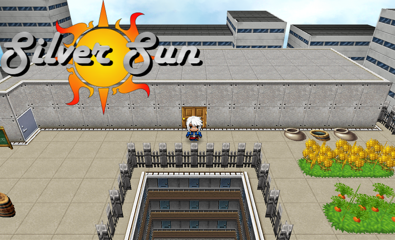 The first screen of the radiant sun video game.